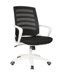 Medium Back Operators Chair - White Nite - Netting - Swivel and Tilt - Gas Height - White