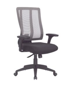 Medium Back Office Chair - Follow Me - Netting - Swivel and Tilt - Gas Height - Black