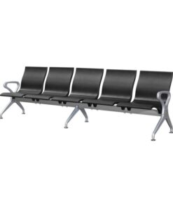 Airport Bench - Public Seating - Polyurethane - Indoor Use - Flat Packed - Five Seater - 297 x 67 x 87cm