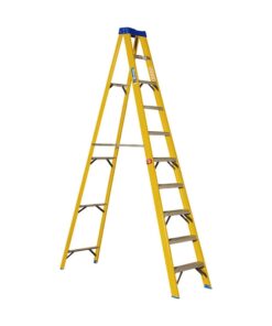 Partial Fibreglass Step Ladder - Single Sided - Industrial A-Frame - 16 Steps - 4.8m