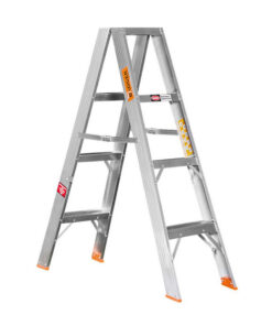 Aluminium Step Ladder - Double Sided - A-Frame - Heavy Duty Industrial - 4-Step - 1.20m