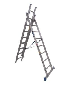 Aluminium Combination Ladder - Double Sided - Medium Duty 5-in-1 Ladder - 8 Rung - 5.2m