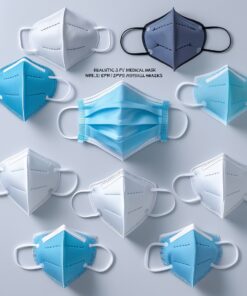 3 ply black disposable face masks