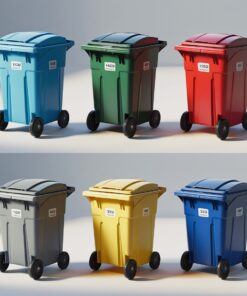 Black 1100 liter wheelie bin