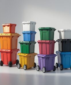 550 liter black wheelie bin