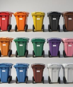 1000 liter yellow wheelie bin