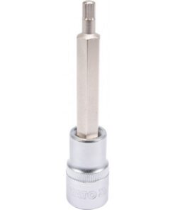 Spline Bit Socket - Chrome Vanadium - 1/2" Connector - Long - M6 x 100mm - YT-04351