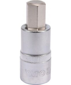 Hex Bit Socket - Chrome Vanadium - 1/2" Connector - Standard Length - HEX 12 x 50mm - YT-04386