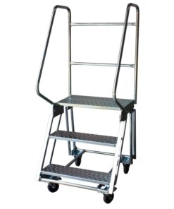 Mobile Safety Step Ladder - Mounty Rollstep - 3 Step - 1.575m High - MLH03