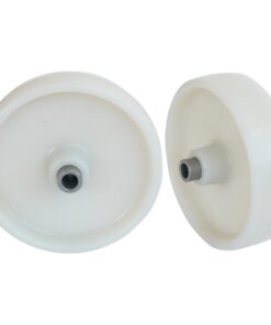 Castor Replacement Wheel with Bush - Nylon - White - 125mm ? - Pack of 2 - N125