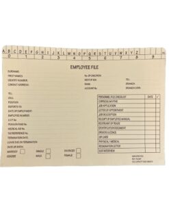 Employee Document Files - 180gsm - A4 - Pack of 250 - FILEMP001