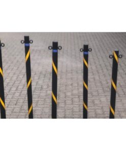Queueing Post - Steel - Post Only - 100 x 5 (?) cm - Black and Yellow - SXS025BYM