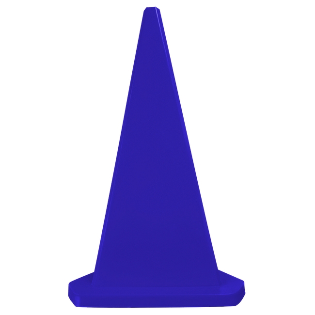 Safety Cone - Triangular - Hard Plastic - Parking Bollard - 100cm - Blue - MBOL1MB