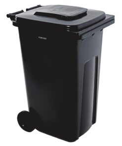 Wheelie Bin - 240L - Recycled Plastic - Black - Pack of 12 - Wheelie Bin 240LR-black