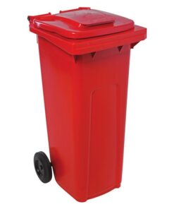 Wheelie Bin - SABS Approved - 140L - Red - Pack of 12 - Wheelie Bin 140L-red