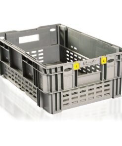 Stack-Nest Crate - Prop Tray - Vented - SABS Approved - 35L - Grey - Pack of 100 - CT4901-grey