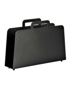 Steel Magazine Holder - Briefcase - 43 x 11 x 31 cm - Black - 247BL
