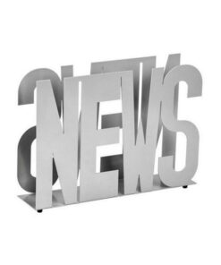 Steel Magazine Holder - Font - 44 x 10 x 32 cm - Silver - 241SI