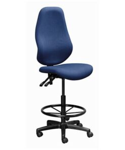 Draughtsman Chair - Swivel and Tilt - Wheels - 123 x 50 x 56 cm - SE025-blue