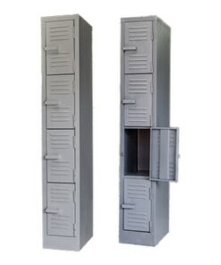 Steel Locker - Metal - 4 Tier - Four Door - 180 x 30 x 45 cm - LOC004-grey