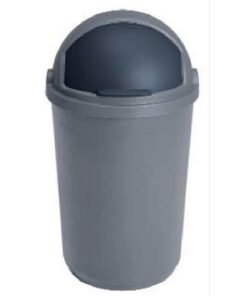 Plastic Rubbish Bin - Push Bin - 50L - Granite - 028GT
