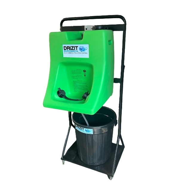 Eye Wash Station - Portable - Polyethylene - 60L - Cart and Waste Collection Barrel - WG6001B