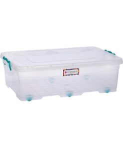 30L Clip and Lock Plastic Storage Box - Colour Options - Pack of 5