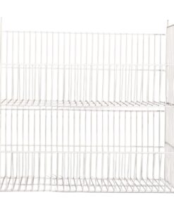 Steel Stacking Basket - White - 88 x 40 x 40 cm - Pack of 2