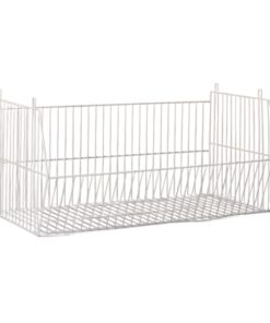 Steel Stacking Basket - White - 88 x 40 x 40 cm