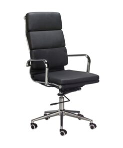 High Back Office Chair - Eames Cushion - PU Leather - Tilt - Gas Height - Colour Options