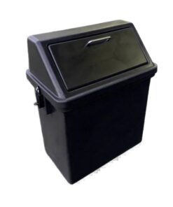 Litter Bin - Monkey Proof - Plastic - 90L - 51 x 30 x 101 cm - Black