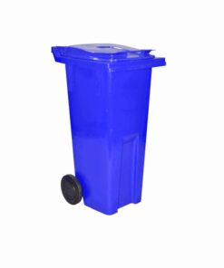 120L Wheelie Bin - 2 Wheel - Plastic - Black