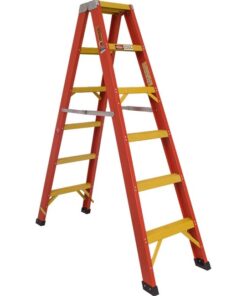 Fibreglass Double Sided Step Ladder - Industrial - Heavy Duty - 6 Step - 1.8m