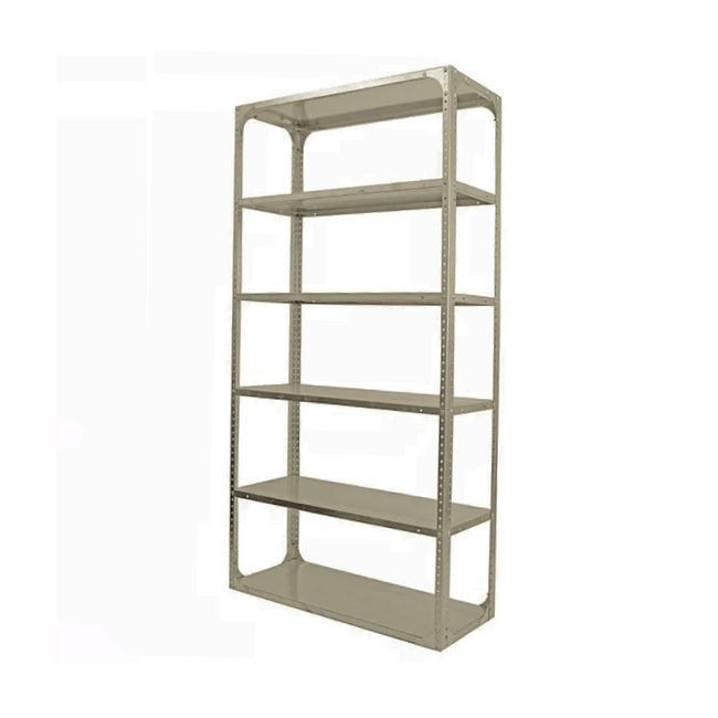 Bolted Shelving Steel Bay 6 Shelves - Uni-Angle - Six Shelf Kit - Painted - 335.3 x 91.4 x 30.5 cm