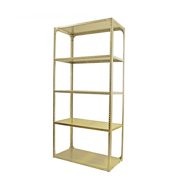 Bolted Shelving Steel Bay 5 Shelves - Uni-Angle - Five Shelf Kit - Painted - 243.8 x 91.4 x 76.2 cm