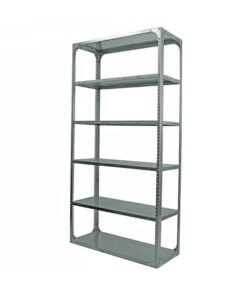 Bolted Shelving Steel Bay 6 Shelves - Uni-Angle - Six Shelf Kit - Galvanised - 365.8 x 91.4 x 30.5 cm