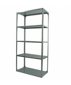 Bolted Shelving Steel Bay 5 Shelves - Uni-Angle - Five Shelf Kit - Galvanised - 274.3 x 91.4 x 30.5 cm