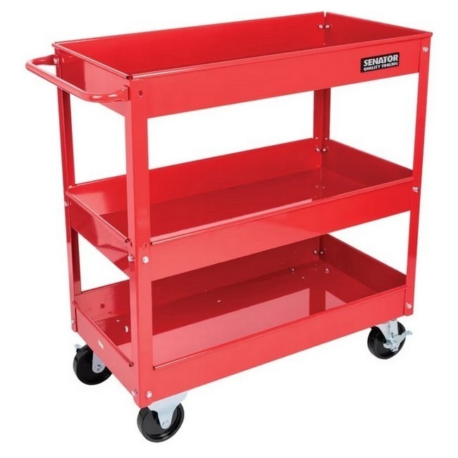 Senator Tool Tray Trolley - Steel - 136kg Load Capacity - 3 Tiers - 73.7 x 38.3 x 66.3 cm