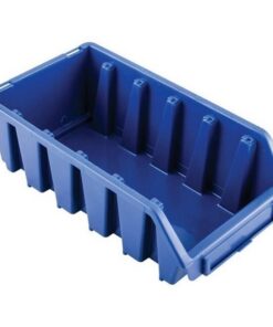 Matlock Plastic Storage Bin - Wall Mountable & Stackable - Label Holder - 11.6 x 21.2 x 7.5 cm - Blue
