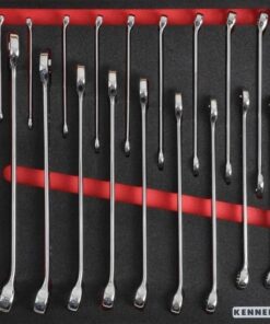 Kennedy Metric Combination Spanner Set - 18 Pieces - with 2/3 Width Foam Tool Control Inlay for Tool Chests