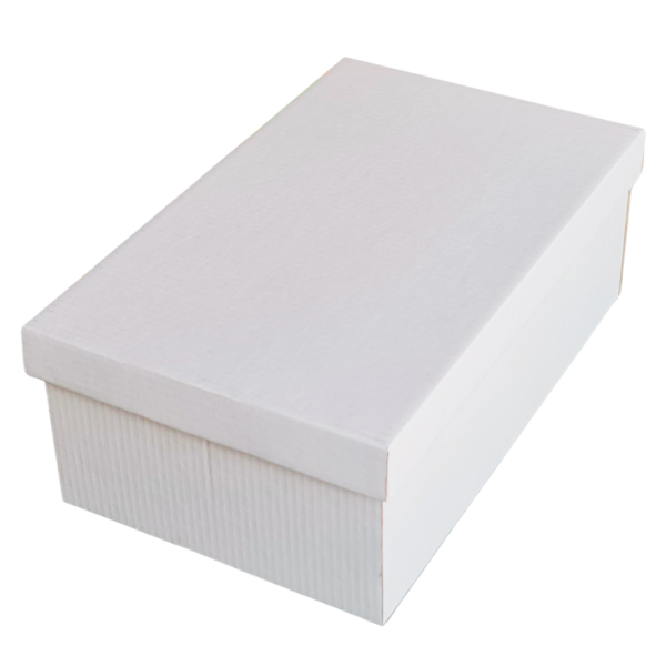 Base & Lid – Shoe Box – White Kraft – 325 x 200 x 115mm