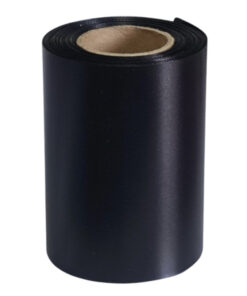 SFS Black Satin Ribbon -100mm x 20m
