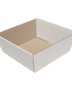 Hamper Base – White Kraft 208 x 208 x 94 mm
