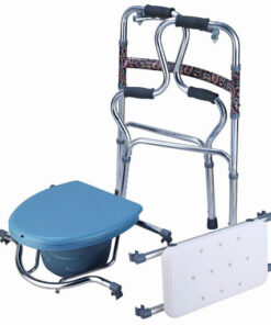 Walker with Interchangeable Commode and Shower Chair