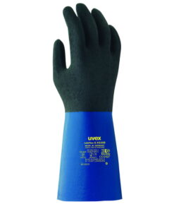 Uvex Protection Gloves RUBIFLEX XG27B CA. 27 CM, GR. 11, EN 374, 388 (3121) BLUE/BLACK