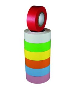 LLG Adhesive Label Tape, Orange Length: 12.7 m, Width: 25.4 mm, Pack of 3