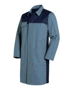 Uvex Men’s Laboratory Coat, Size 60/62, Grey, 65% Cotton, 35% PE, 1/1 Arm with Snaps, Type 16284