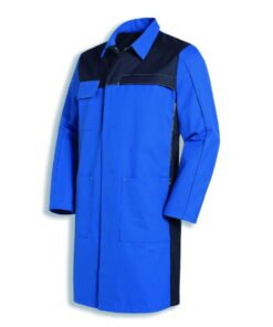 Uvex Men’s Laboratory Coat, Size 60/62, Corn Blue, 65% Cotton, 35% PE, 1/1 Arm, Type 16282