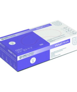 Unigloves Nitrile Gloves Violet Pearl Size S Powder Free, Non Sterile, Rolling Edges, Micro-Roughened Finger Tips, Pack of 100