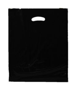 Black Plastic Carrier Bags (460+40x380mm)(1000 Units)